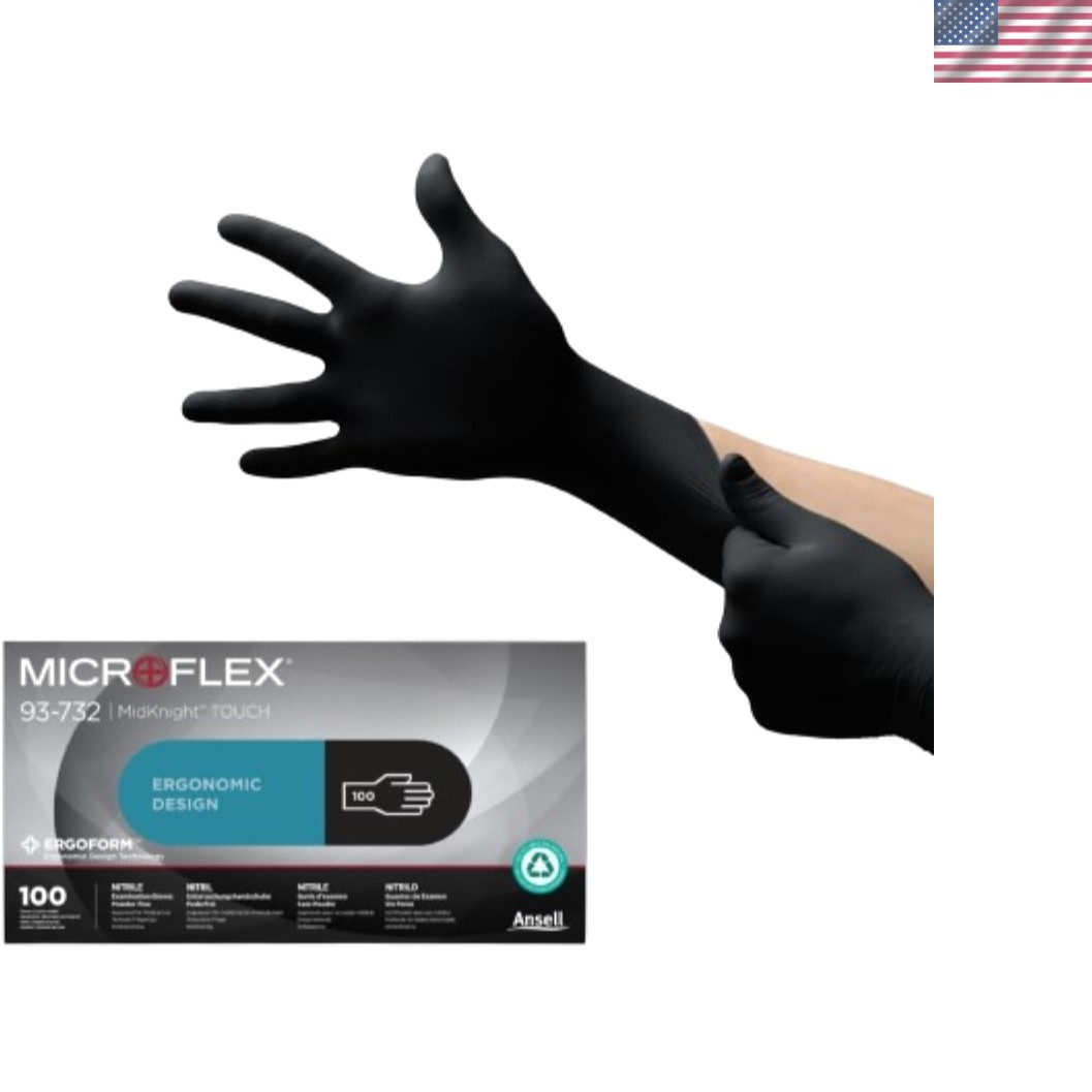 Large Box of 100 Midknight Touch Disposable Nitrile Gloves – Ultimate Protection