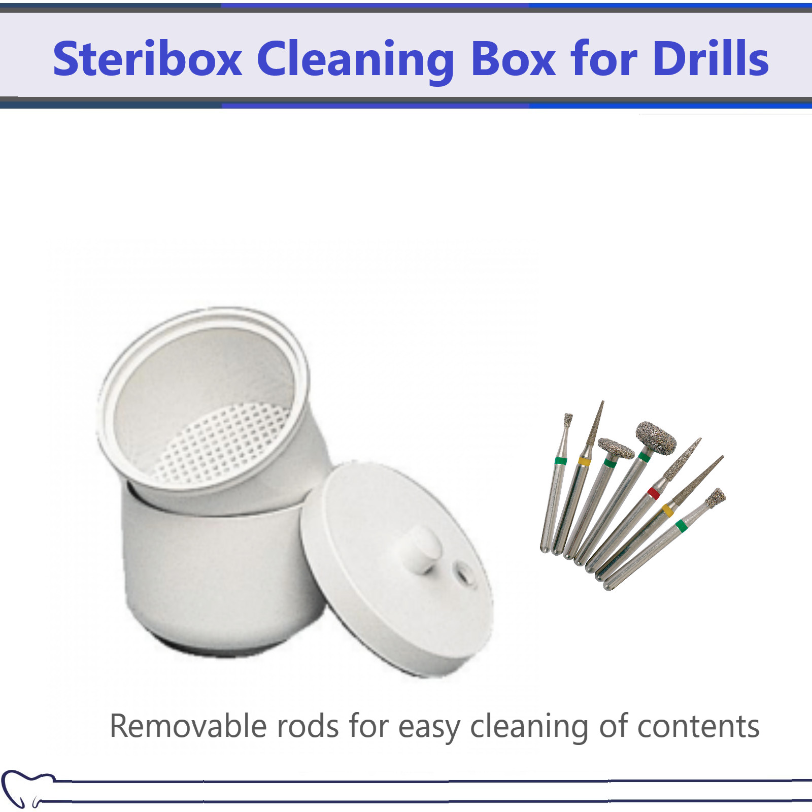 Dental Bur Steribox Cleaning for the sterilization of drills, diamonds, etc.