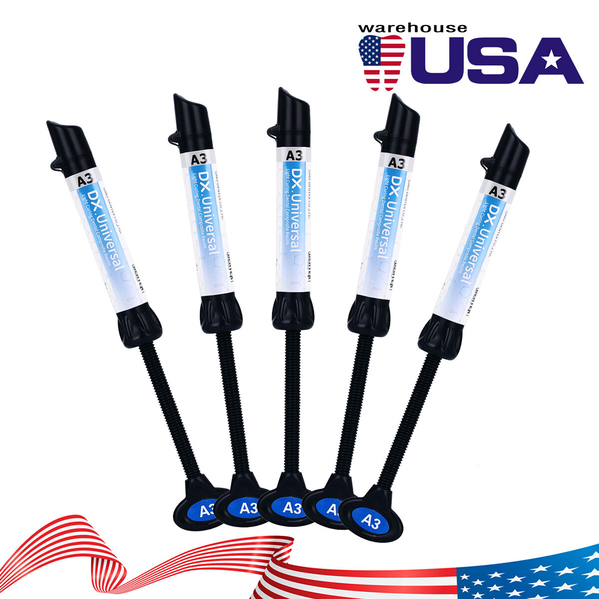 DENTEX Dental Universal Composite Light Cure Resin Anterior Posterior A3 Syringe