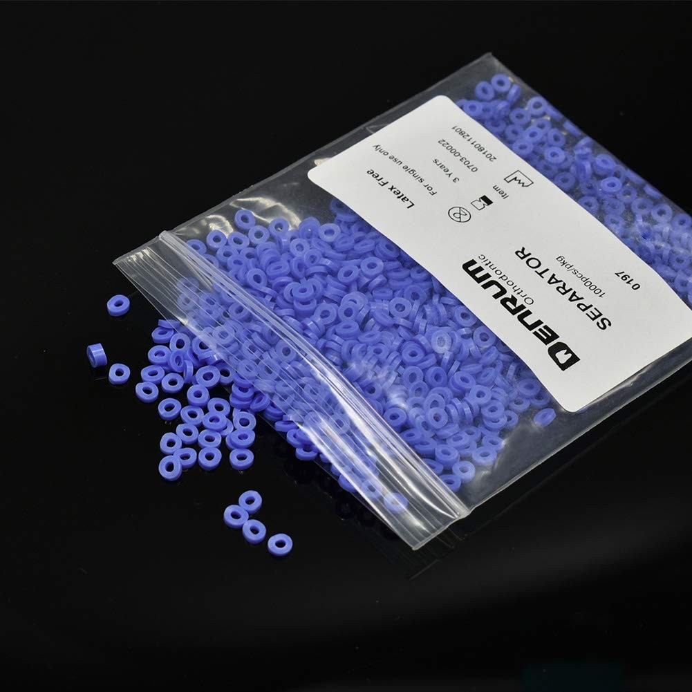 Angzhili 1000pcs/bag Dental Orthodontic 1000 Count (Pack of 1), blue