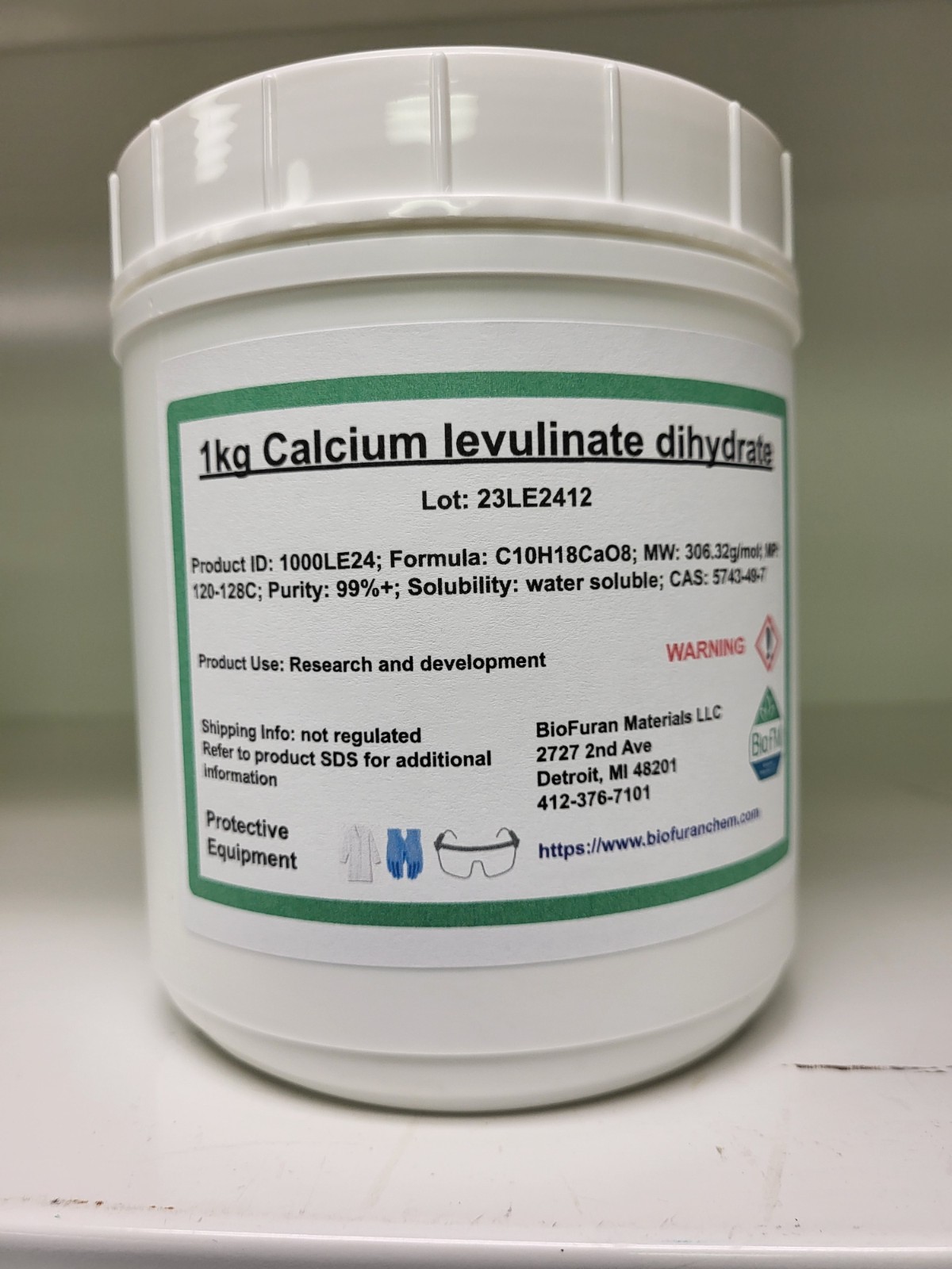 Calcium levulinate dihydrate