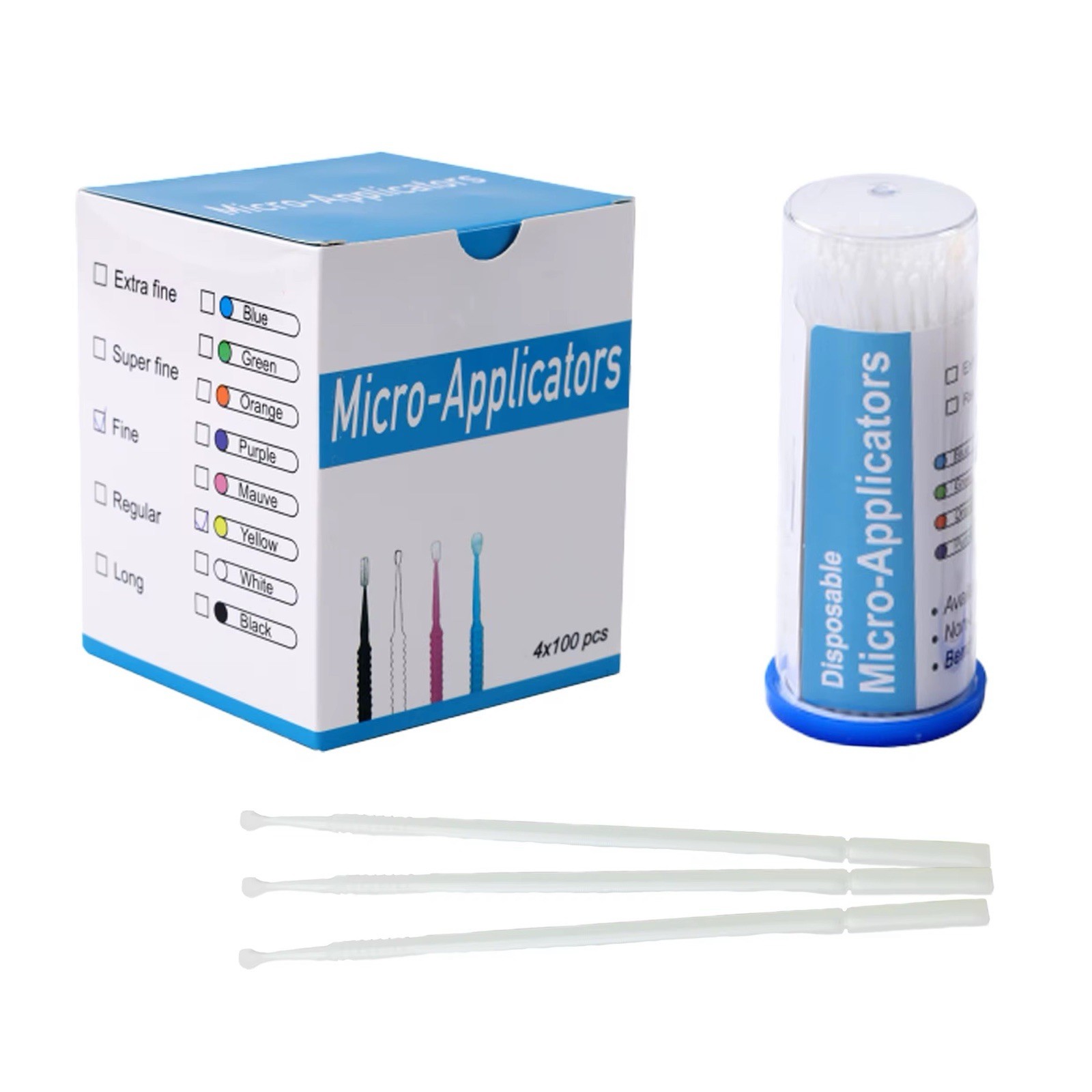 Dental Disposable Micro Brushes Applicators 400 pcs Super fine