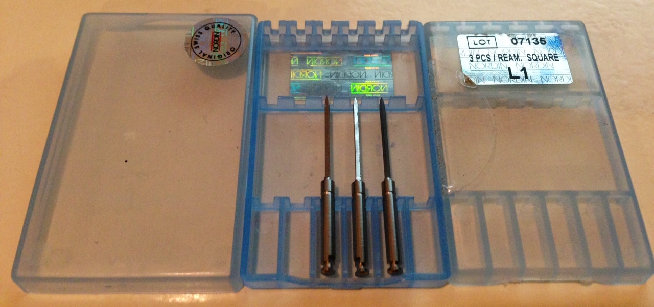 Long Nordin L2 (3 Refill Square Reamers) 32MM – Dental Square Screw Posts L2