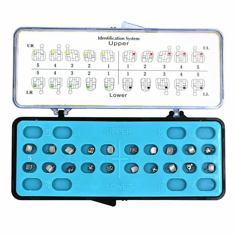 NEW 100×Dental Orthodontic MIM brackets brace Mini Roth/MBT0.022 With 345hooks