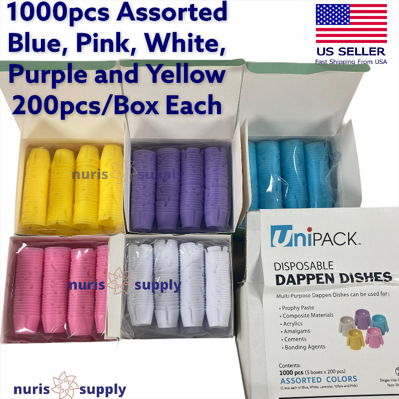 100pcs to 1000pcs Disposable Dental Cosmetic Dappen Dishes Prohpy Arylic Mixing