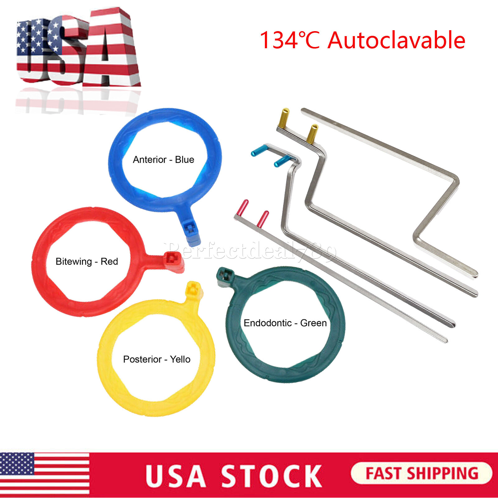 US Dental Rinn XCP DS FIT BAI Style X-Ray Positioning Indicator Arms, Rings 134℃