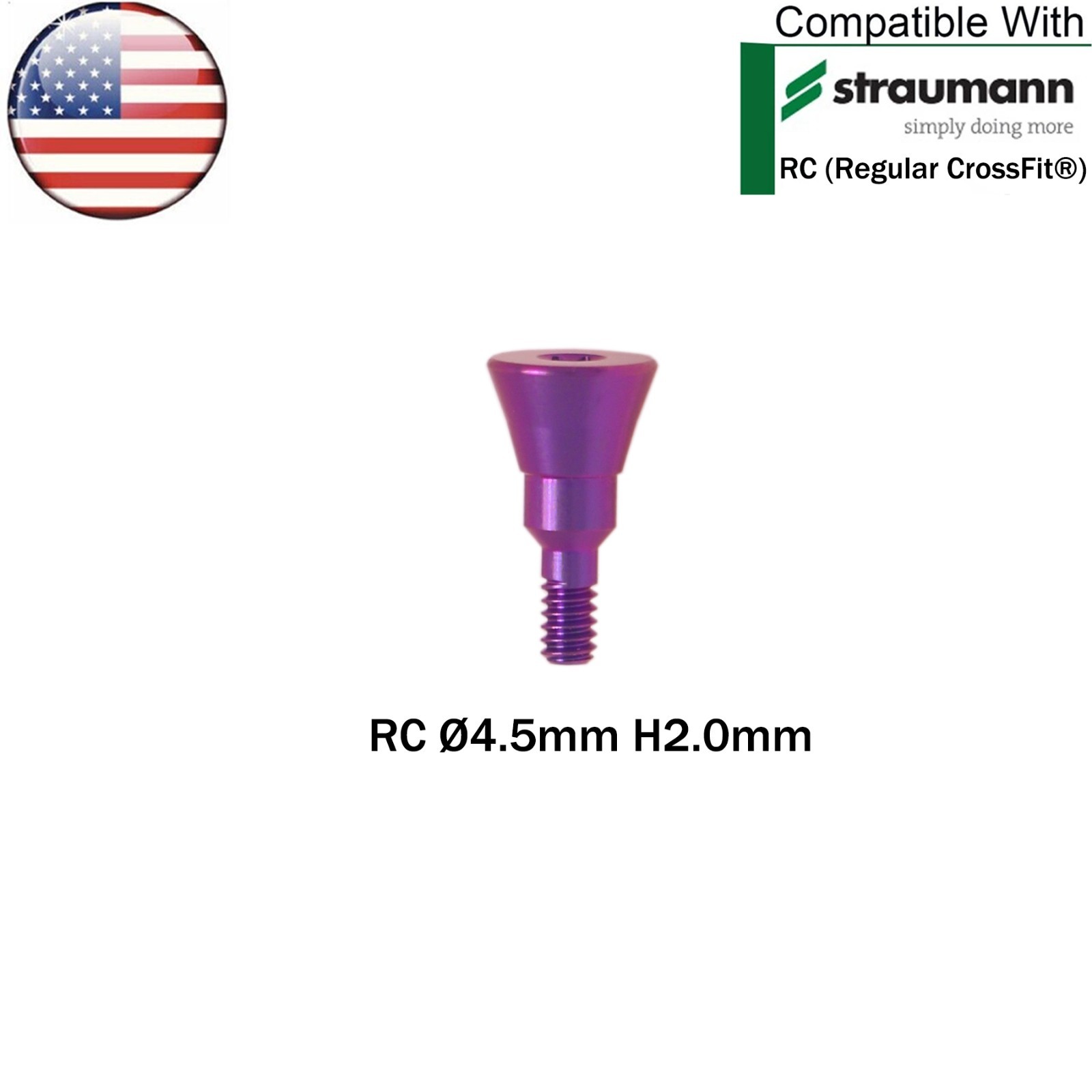 US Dental Healing Abutment RC Healing Caps Compatible with Straumann ITI BL/BLT
