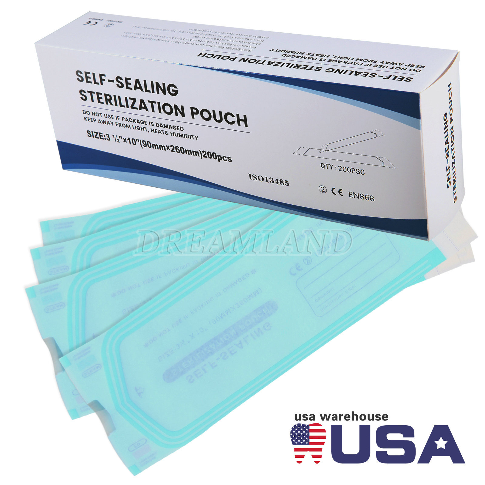 Self Sealing Sterilization Pouches Autoclave Pouch, Disposable Sterilizer Bags