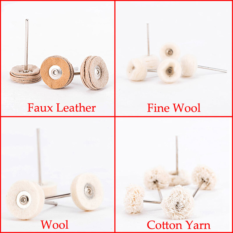 10× Dental Wool Cotton Polishing Wheel Buffing Pad Brushes for Low Speed Rotary