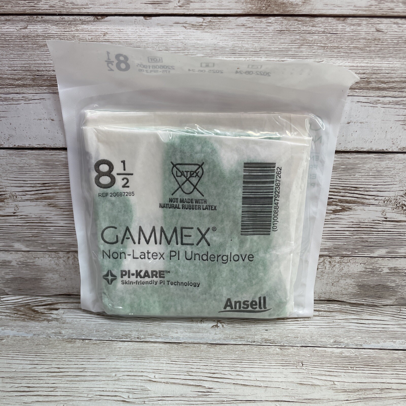 *22 Pair* Gammex Non-Latex PI Underglove Sterile PI-Kare, Size: 8.5 Exp: 6/25
