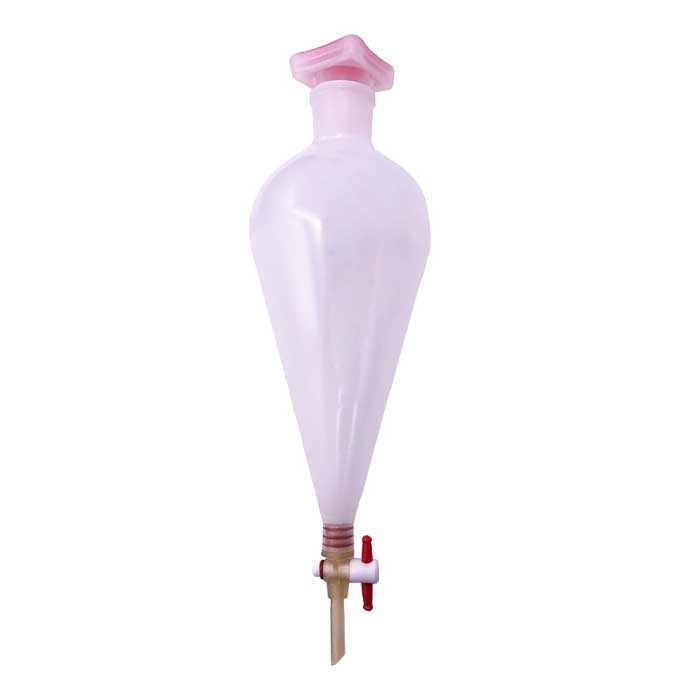 Lab Plastic Separatory Funnel, PTFE Stopcock, Chem Supplies, 125-1000ml ca