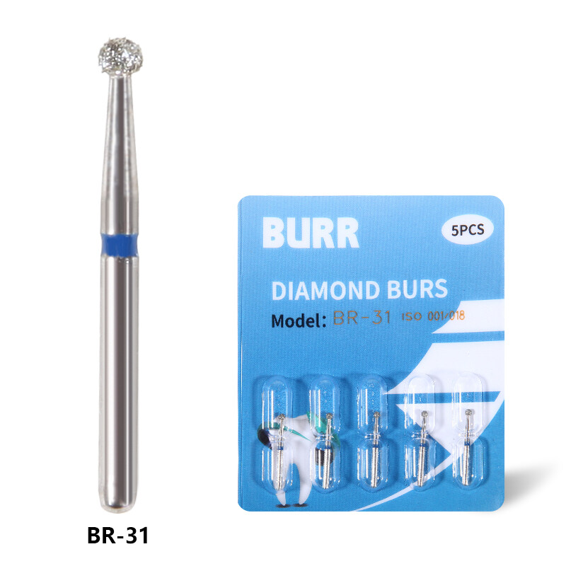 5 uds./1 paquete de fresas de diamante dental Burr para piezas de mano de alta