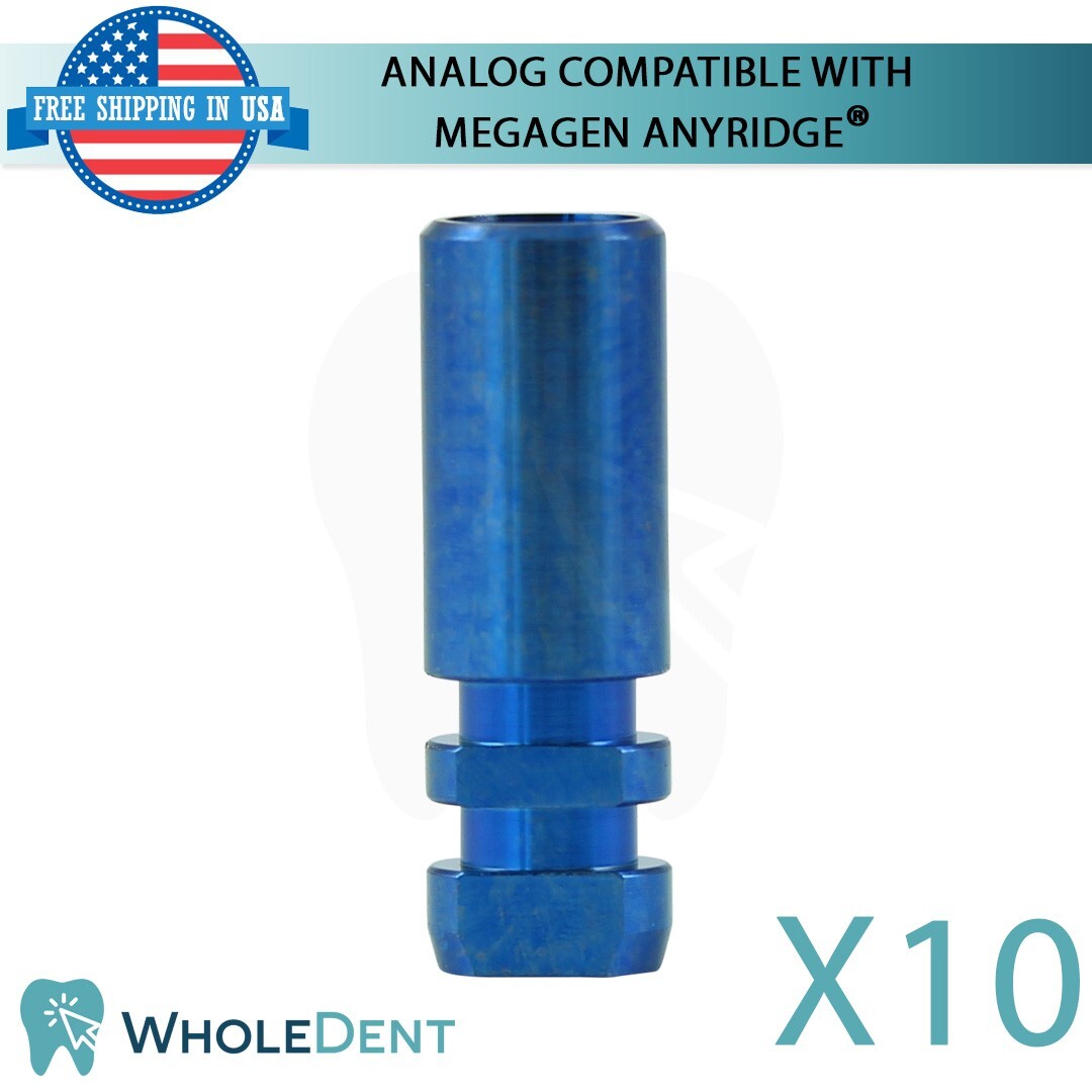 10X Fixture Analog Compatible With Megagen Anyridge® Dental Replica Lab System