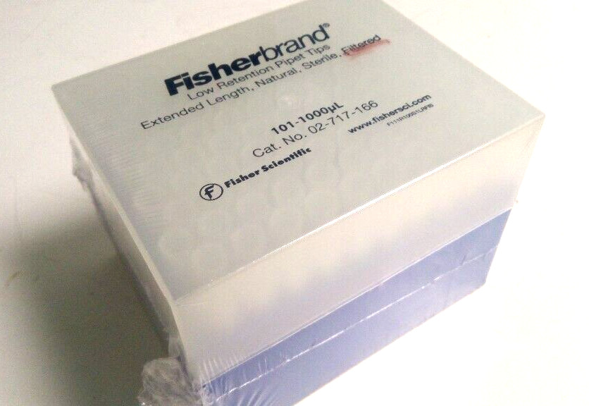 Fisher Brand 02-717-166 Low Retention Filter Pipet Tips 101-1000uL 96 Pcs/Rack