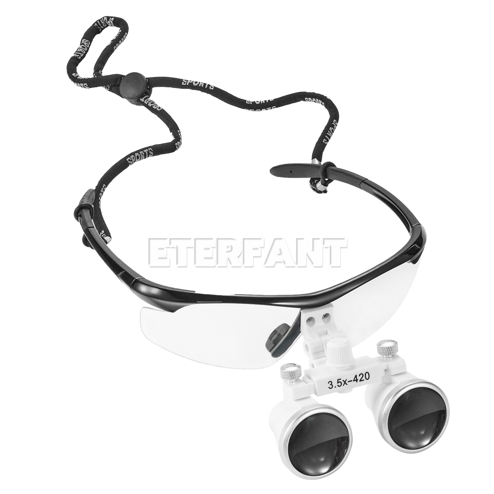 ETERFANT 3.5X Dental Binocular Loupes Glass HD/Optical Lens Magnifier/LED 3W/5W