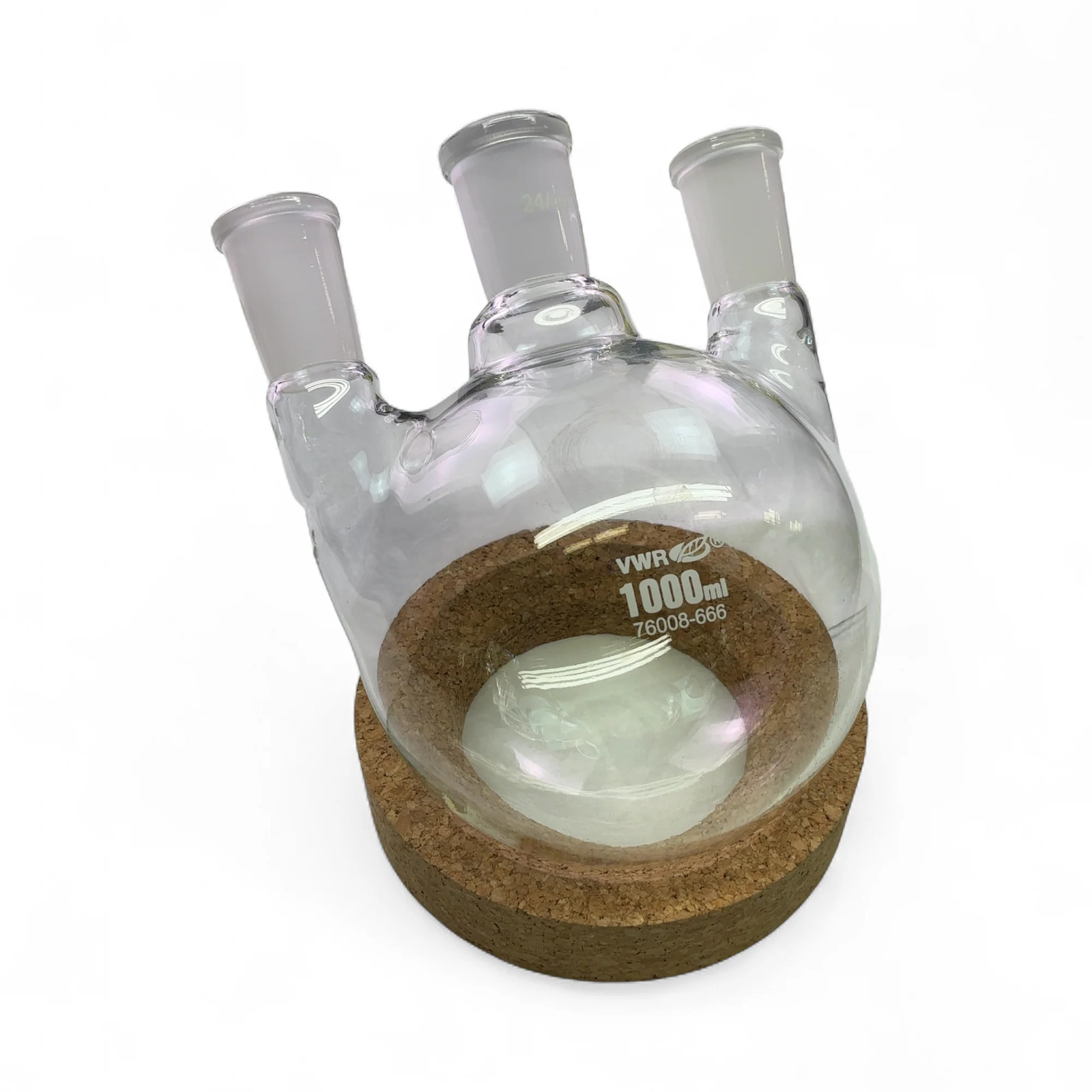 VWR 1000mL 3-Neck 24/40 Round Bottom Flask 76008-666 (Best Offer!)