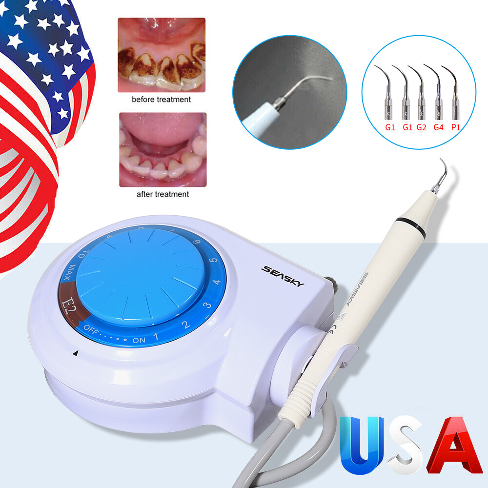 Dental Electric Ultrasonic Piezo Scaler + 5*Tips Handpiece fit EMS Cavitron Tips