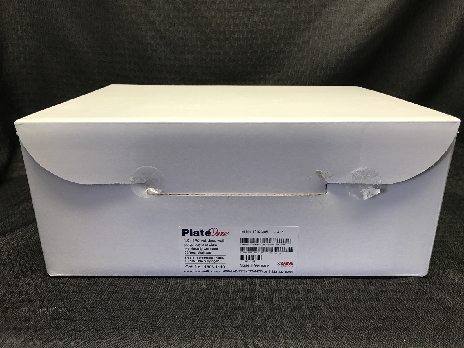 (20/Pk) USA PlateOne 1mL 96-Well Deep Polypropylene Plate Sterile 1896-1110
