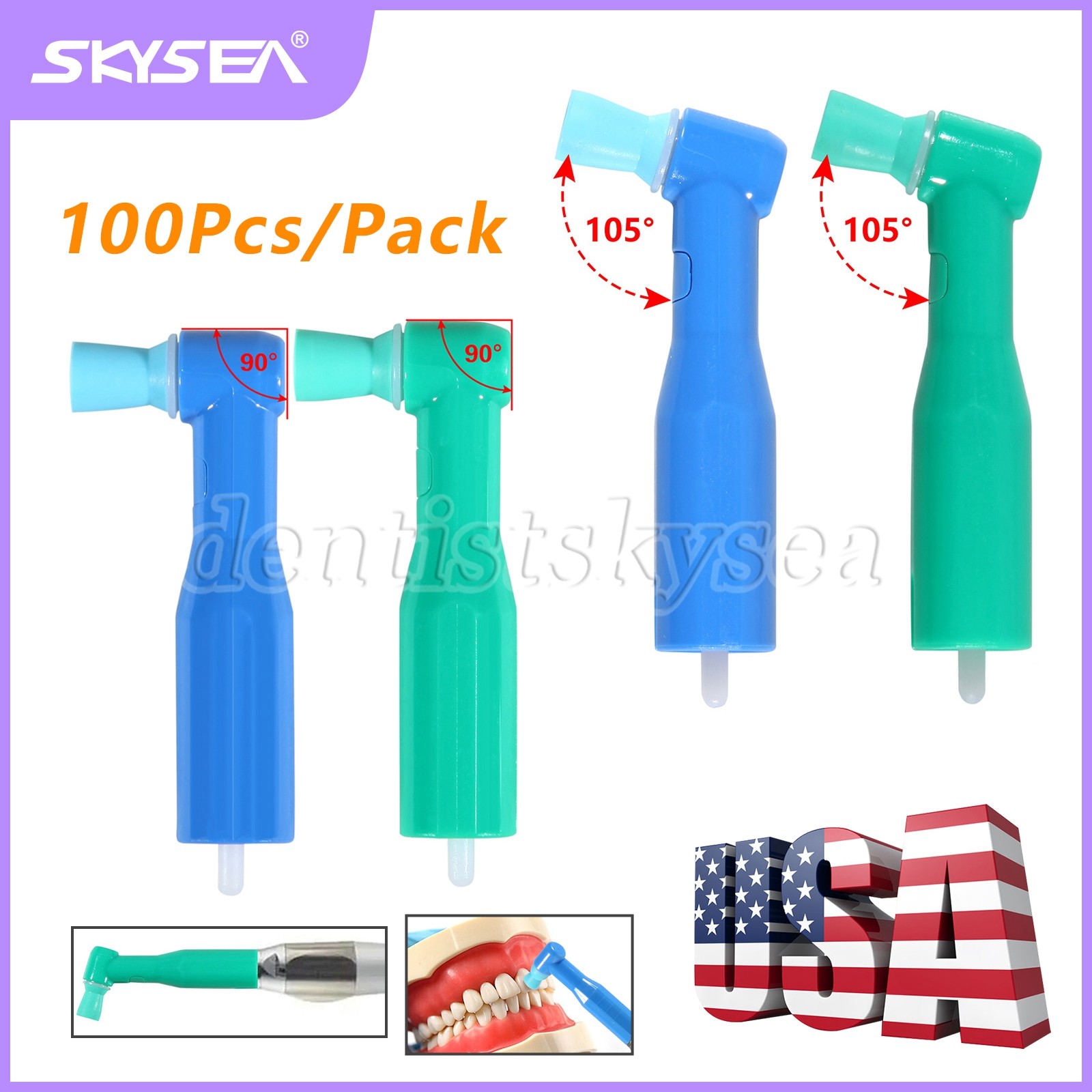Prophy Angles Firm Cups Top Quality Dental Disposable Prophy Angle 90°/105°