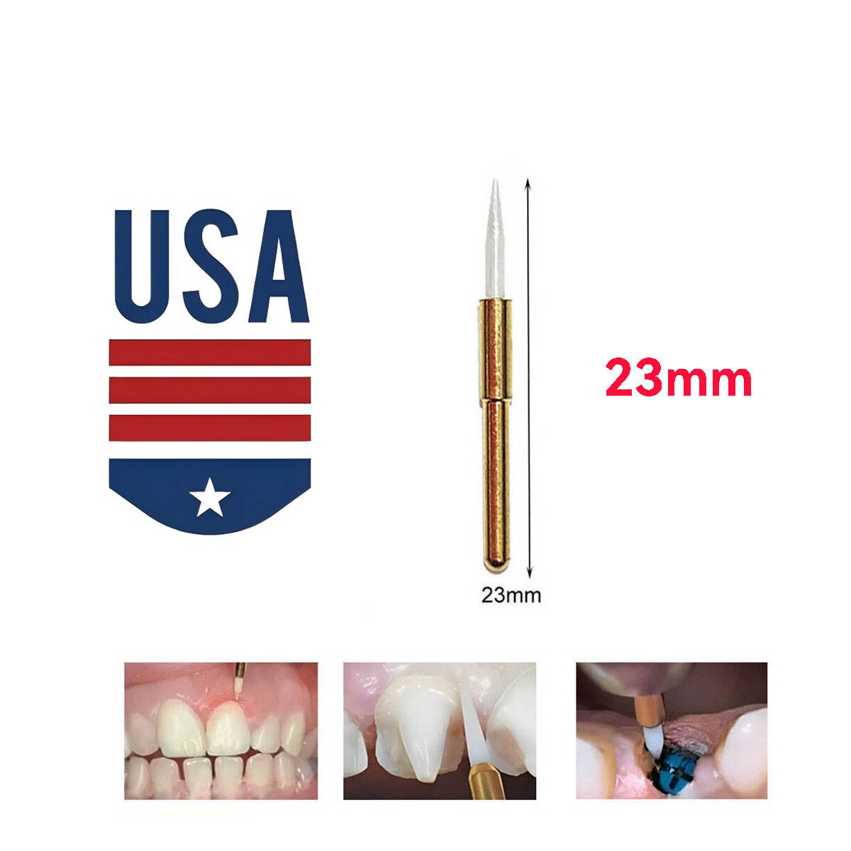 Dental Surgical Soft Tissue Trimmer Ceramic Bur 21/23mm Gingival Gingivectomy