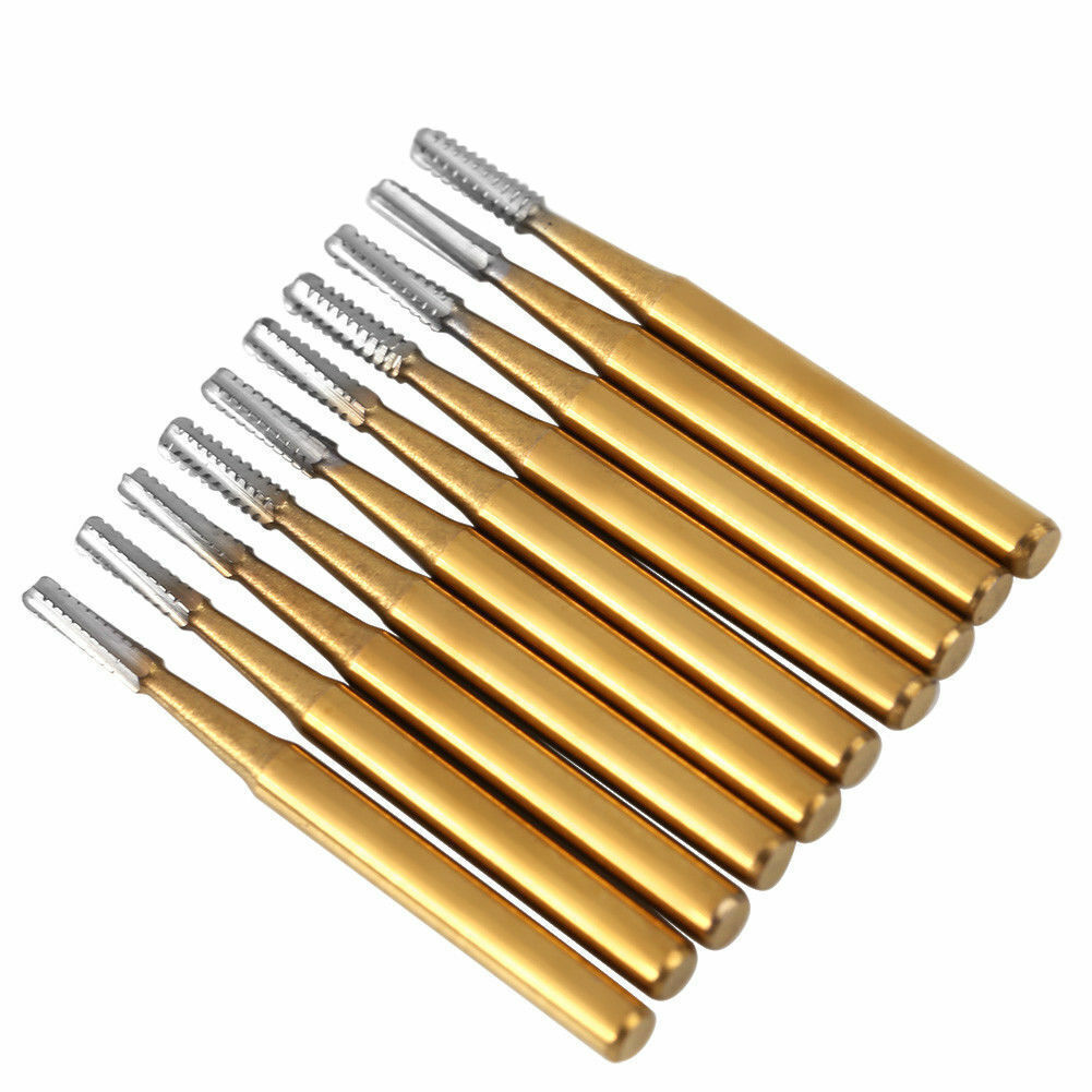 10 Pcs Dental Carbide Trimming & Finishing Burs FG7404/7406/7408/7901/7902/7903