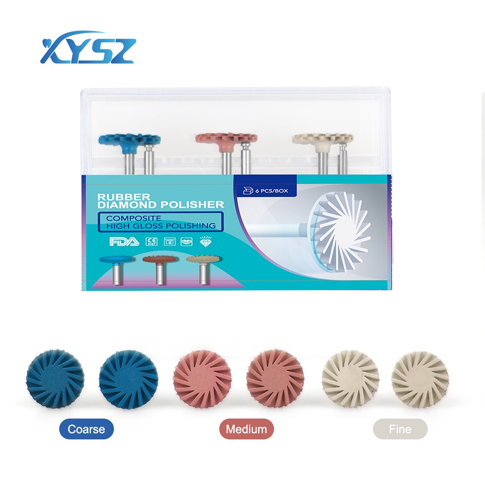 Dental Composite Polishing Kit Diamond System RA Rubber Wheel Polisher -US Stock