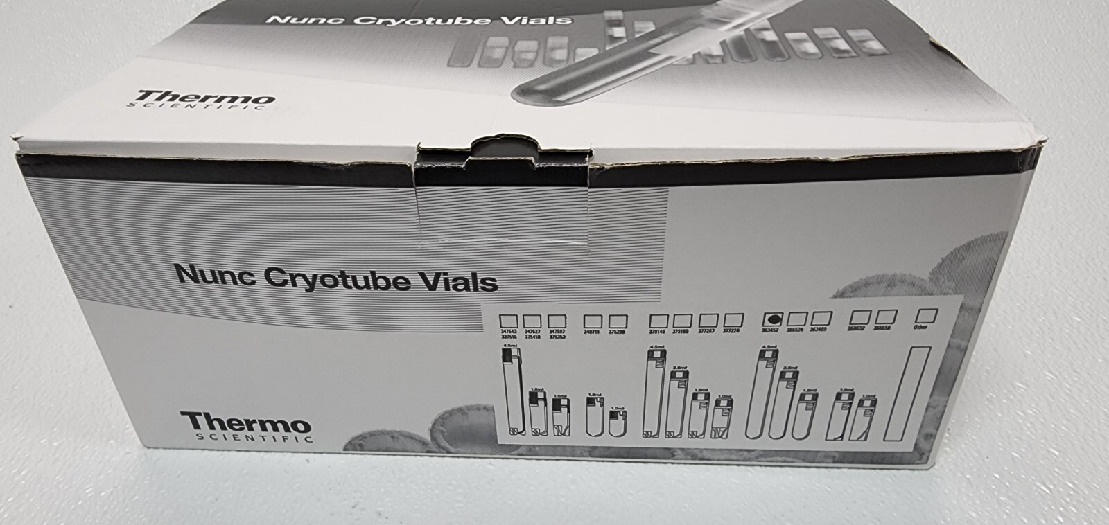 THERMO SCIENTIFIC 363452 NUNC CRYOTUBE VIALS 4.5ML STERILE CASE OF 300