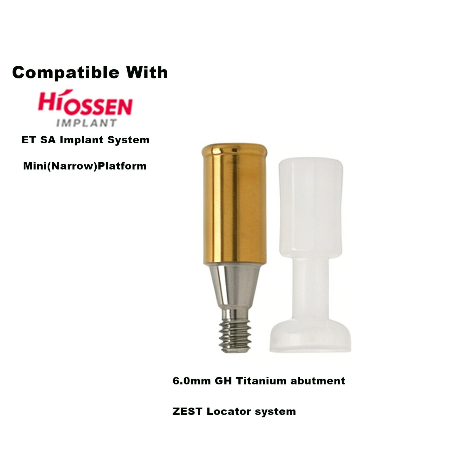 US Dental LOCATOR Titanium Abutment for HIOSSEN ET/TS Fixture Hex Mini Platform