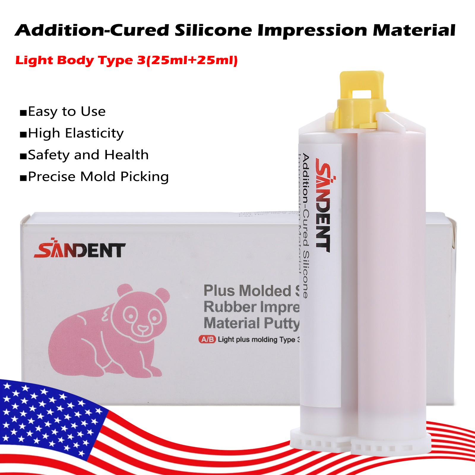 Dental Silicone Impression Material Putty Base+Catalyst+Light Body
