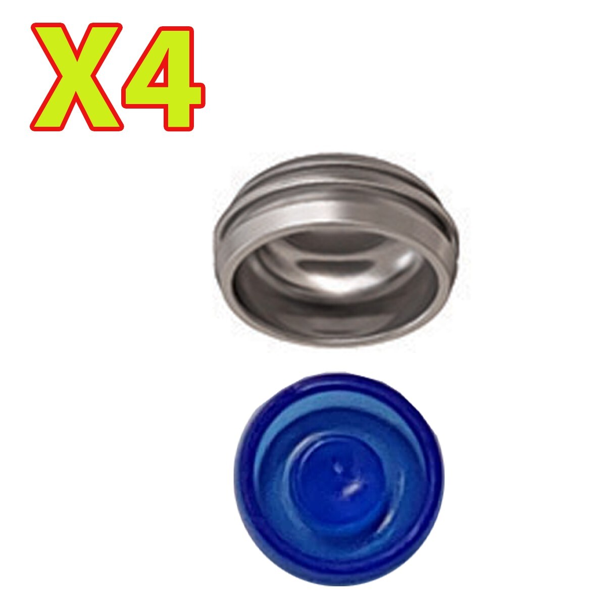 Overdenture Abutment Removable Metal Male Caps Inserts Blue 1.5 lbs 4 Sets