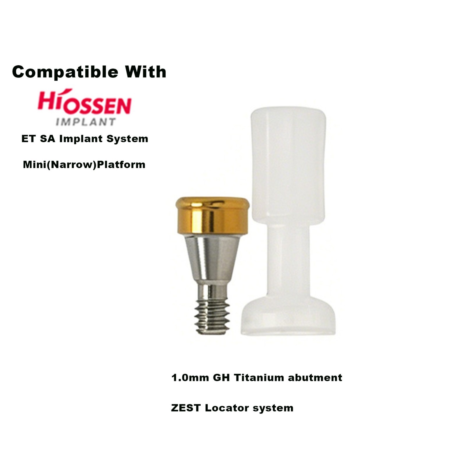 US Dental LOCATOR Titanium Abutment for HIOSSEN ET/TS Fixture Hex Mini Platform