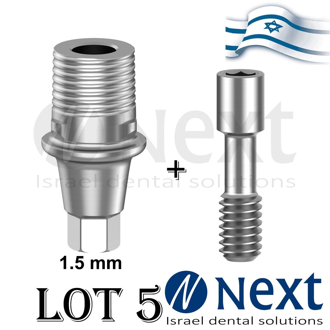 Lotx5 T-base CAD/CAM digital Neo GM Dent Grand Morse Straumann Fit Hex 1.5 mm
