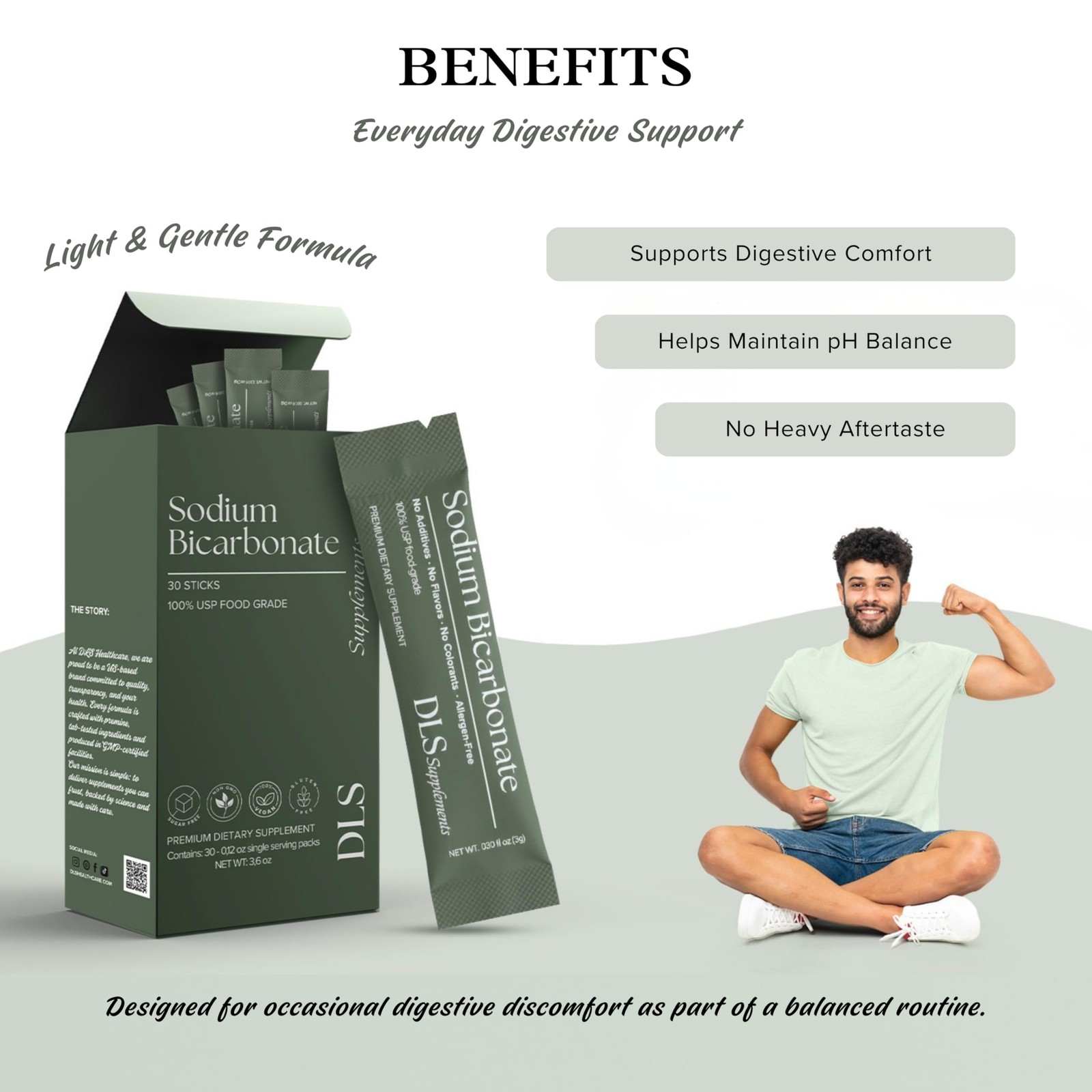 DLS Sodium Bicarbonate Supplement – Pure Organic Powder 1 Count (Pack of 1)