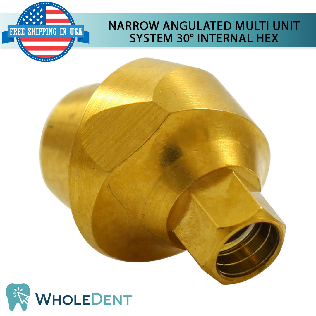Narrow Angulated Multi Unit 1.6mm System 30° Scan Body Titanium Base Int Hex