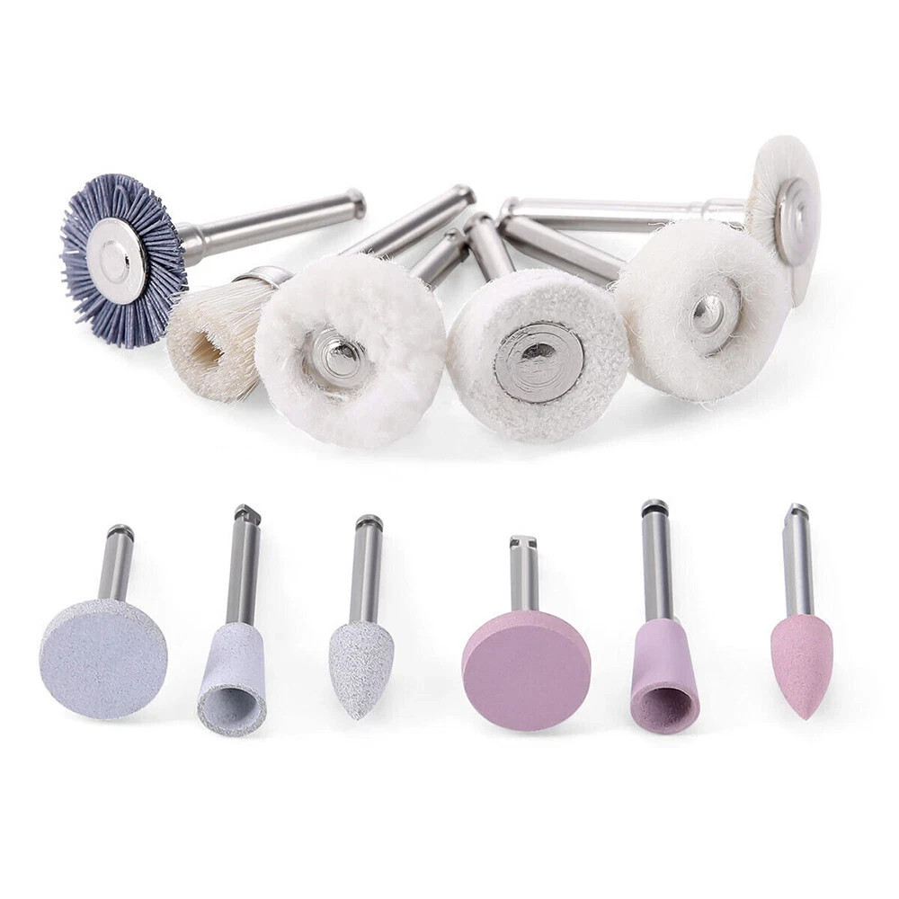 12 Pcs/Kit Dental Lab Composite Diamond Burs RA Contra Brush Composite Polishing