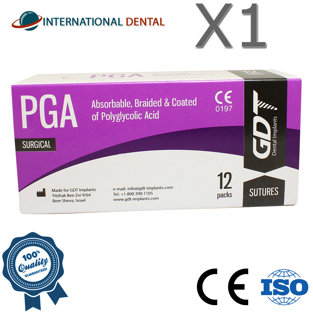 GDT Braided Sutures 75cm Coated P GA Abs0rbabl Violet 12Pcs/Box Select Size