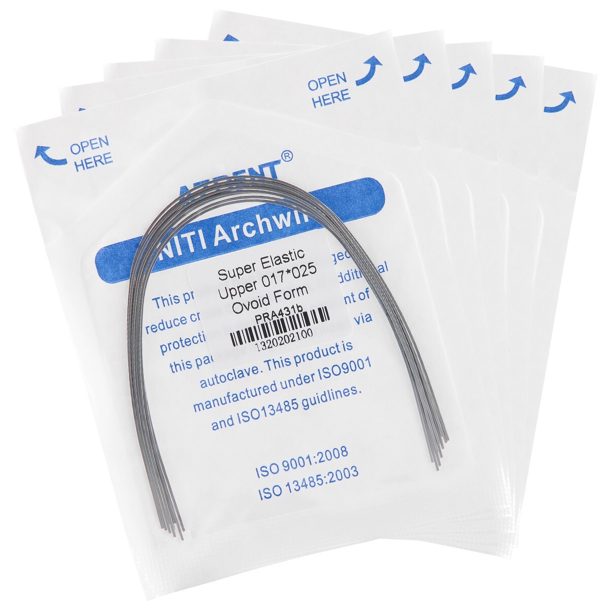 Dental Orthodontic Super Elastic Niti Arch Wires Rectangular Ovoid Form All Size