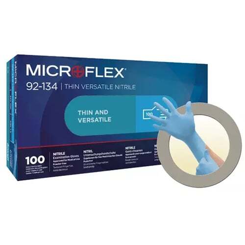 Ansell Perry 92134060 Microflex Nitrile Exam Gloves Extra Small Blue 100/Bx