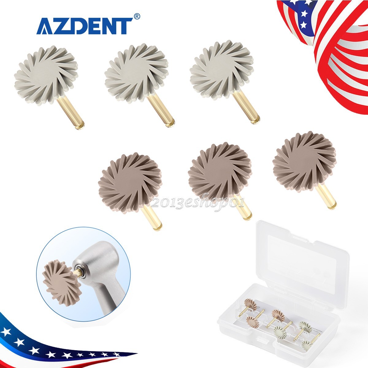6pc Dental Universal Composite Resin Polishing wheel Disc RA Kit Pre-Polishing