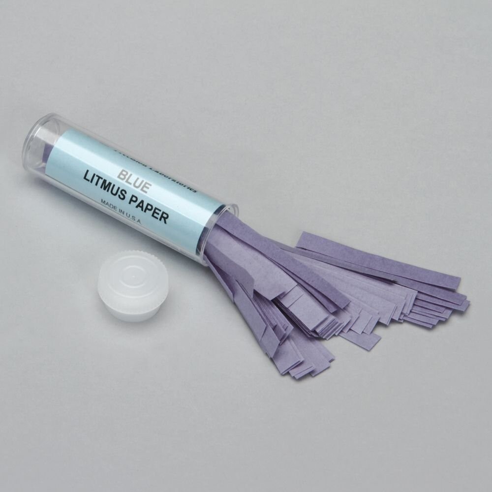 Precision Laboratories Blue Litmus Test Paper for Acid pH – 100 Strips