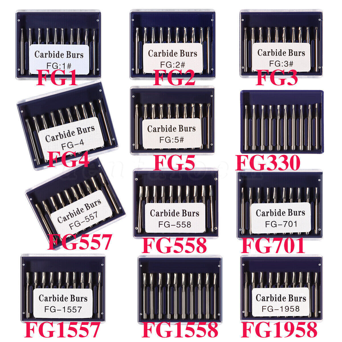 Fresas dentales de carburo de tungsteno FG para corte de metales FDA USA