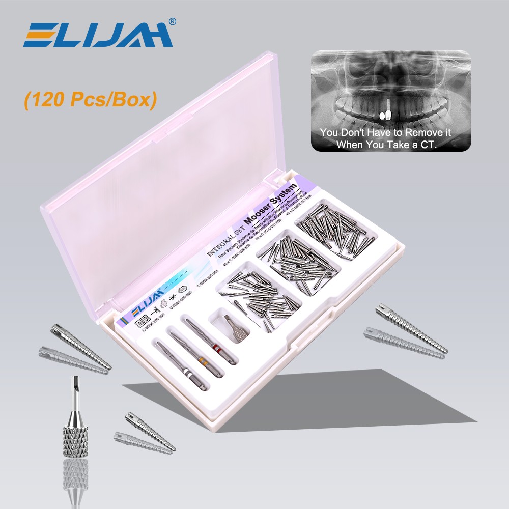 120pcs/Set Dental Screw Post Completed Kit Silver/Gold Plated Endo Conical Pins