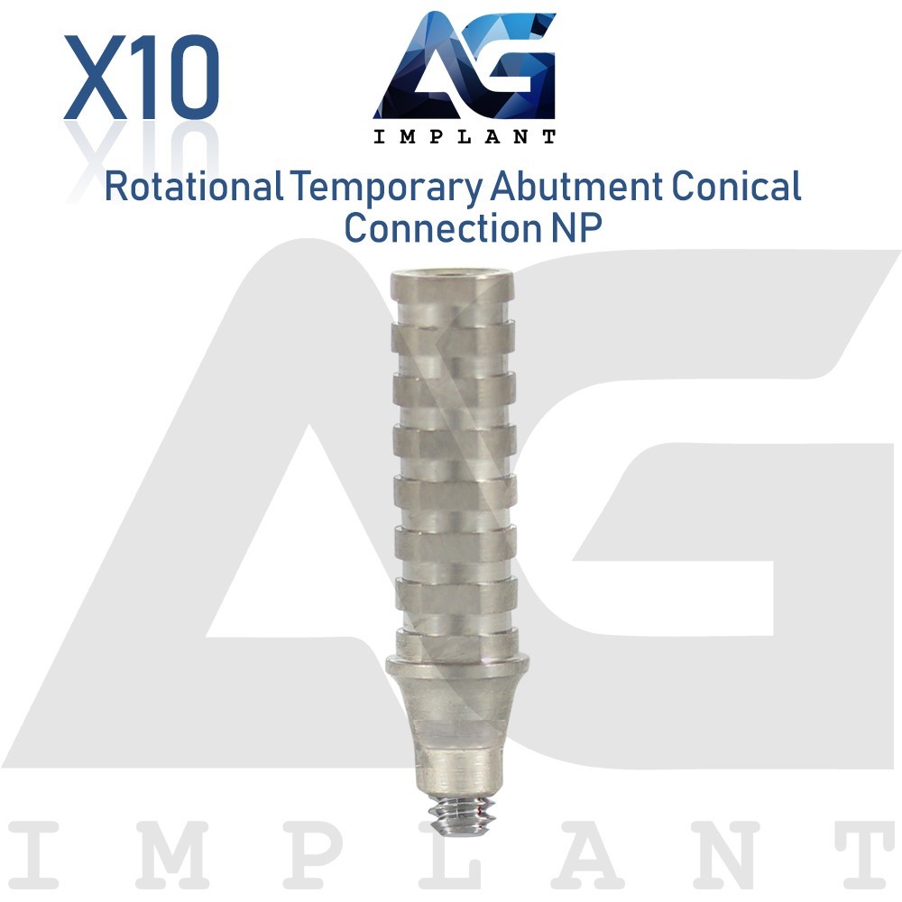 10 Dental Rotational Titanium Temporary Prosthetic (NP) Conical Hex 2.25mm