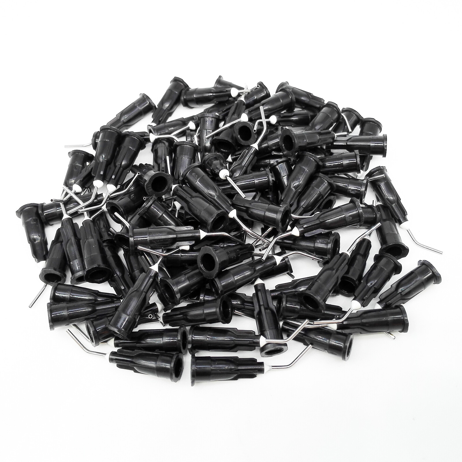 100pcs Irrigation Bent Needle Tips Dental Flow Etch Composite Resin Acid Syringe