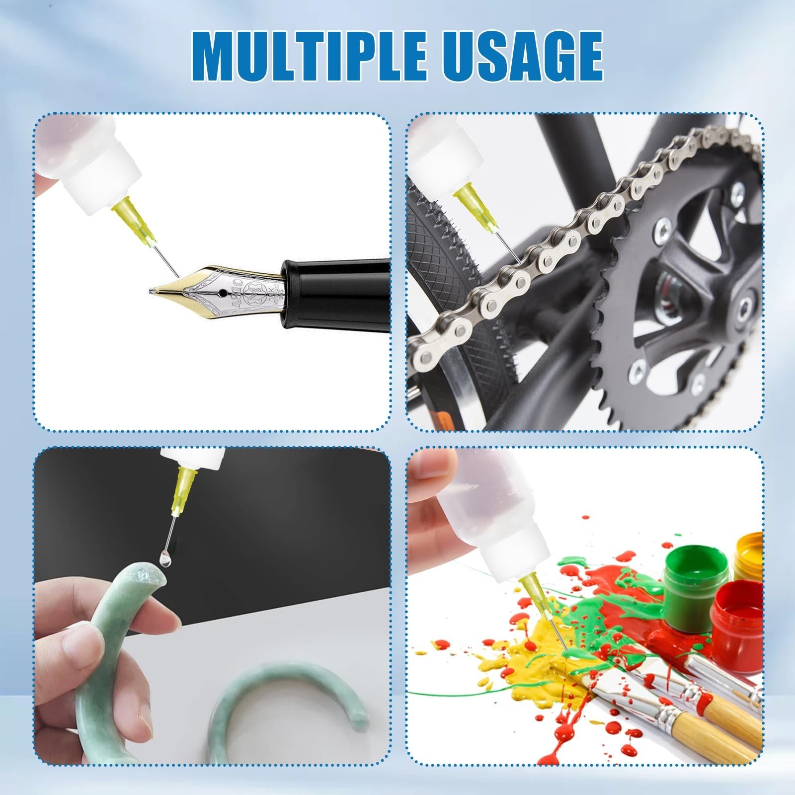 Ehoycq 30ml Glue Precision Tip Applicator Bottle,Needle Tip Squeeze Bottle with