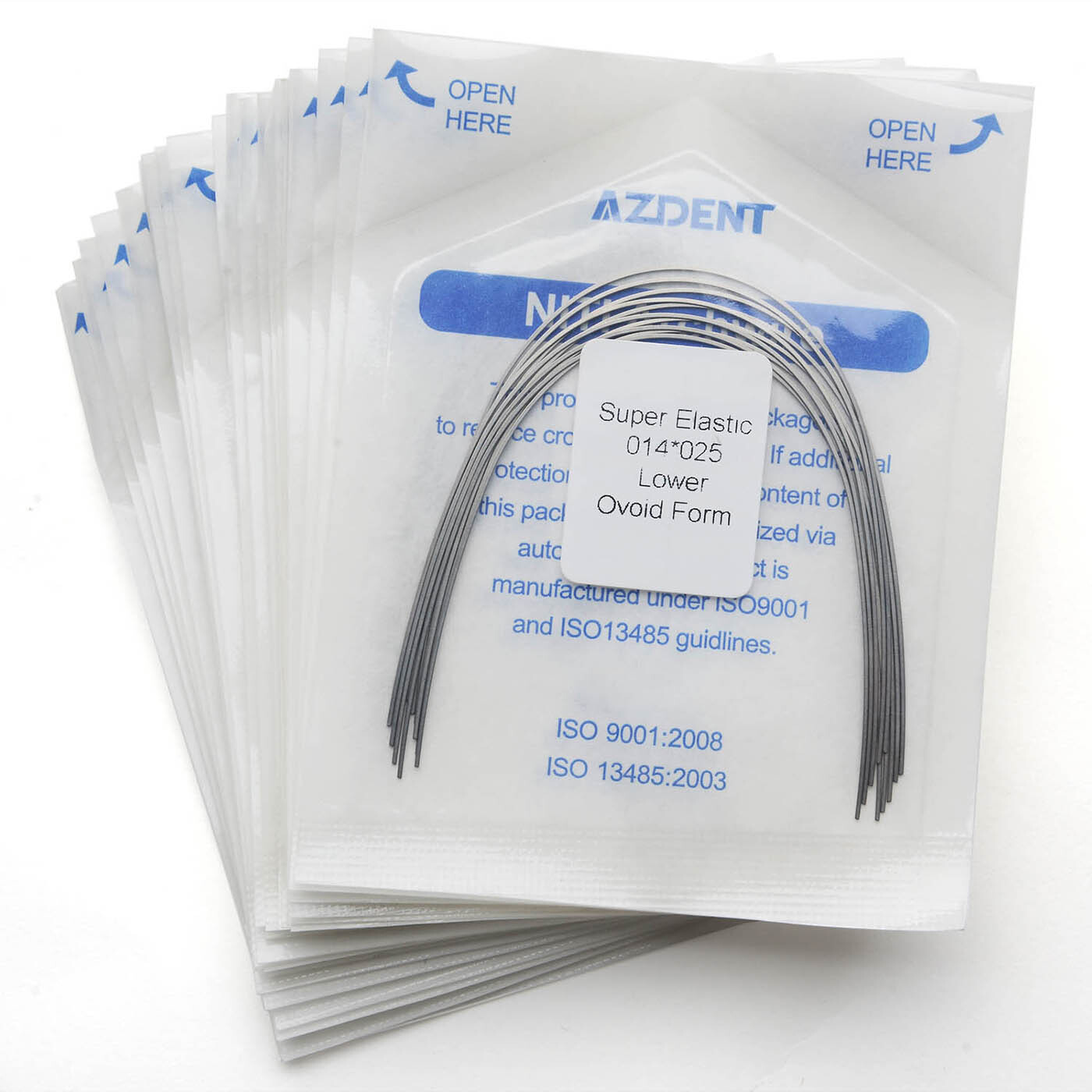 Dental Orthodontic Arch Wire Super Elastic Niti Reverse Curve Rectangular AZDENT