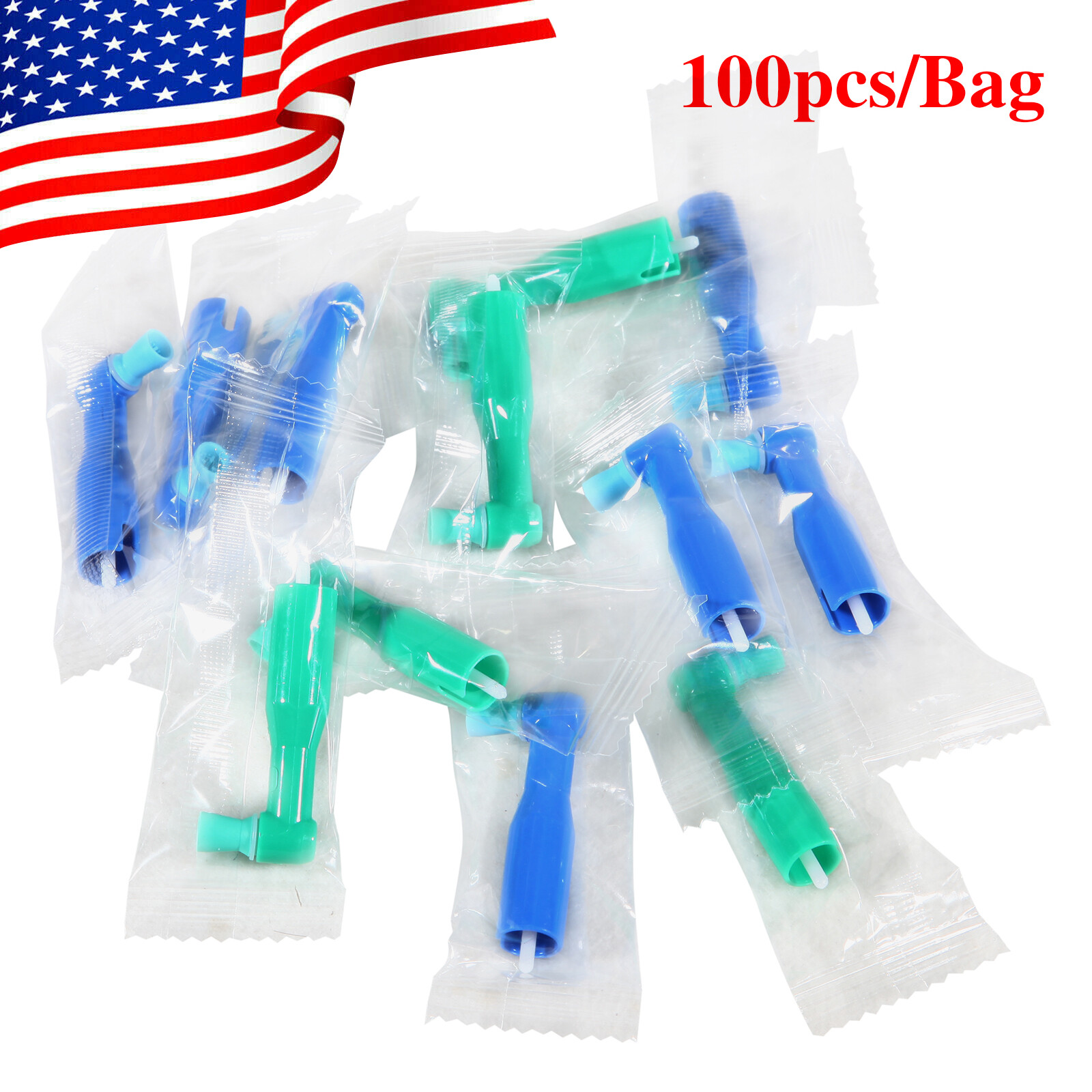 100 pcs Dental Disposable Prophy Angles Top Quality Money back guarantee! Colors