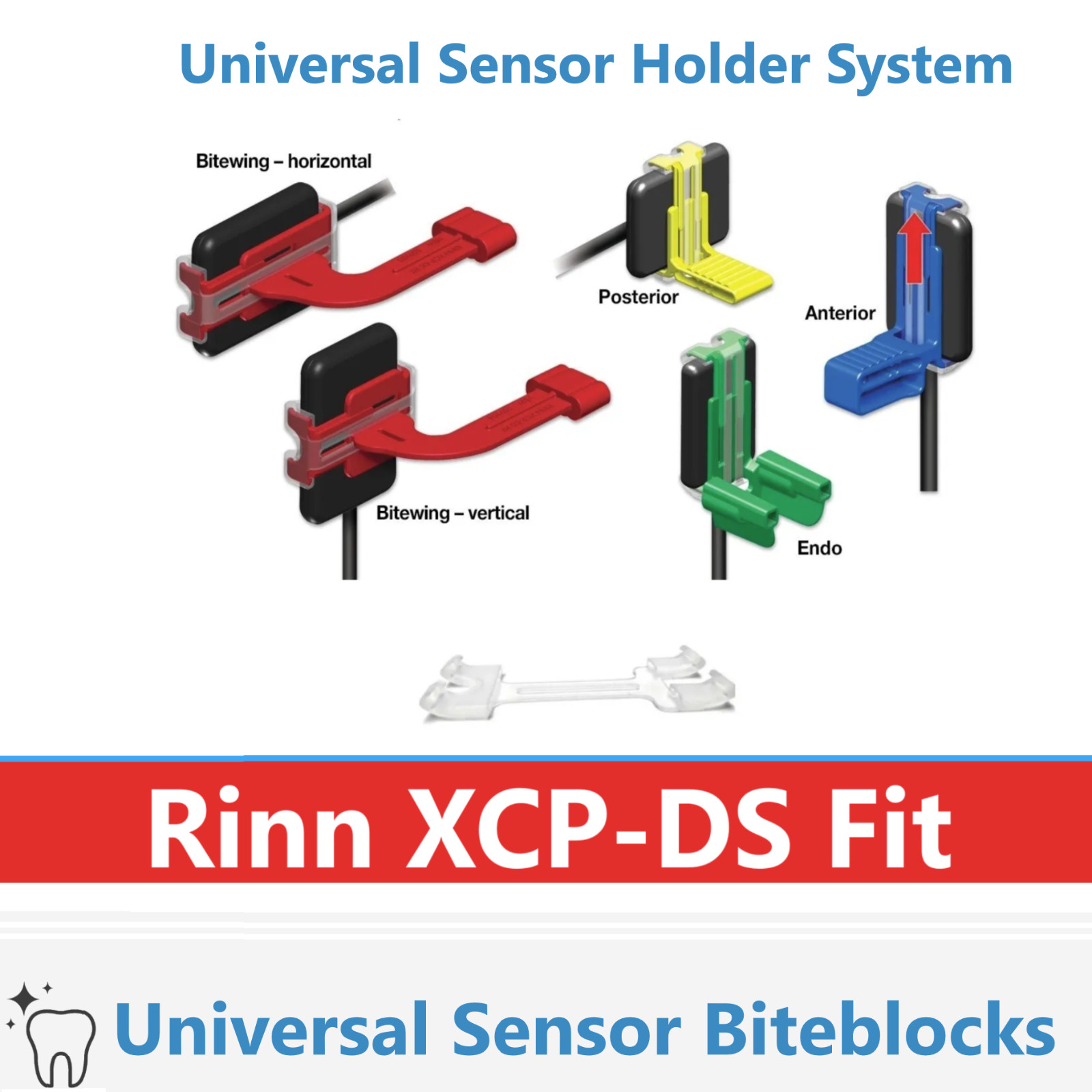 XCP-DS Fit® universal sensor holder system Biteblock Dentsply Rinn Made in USA