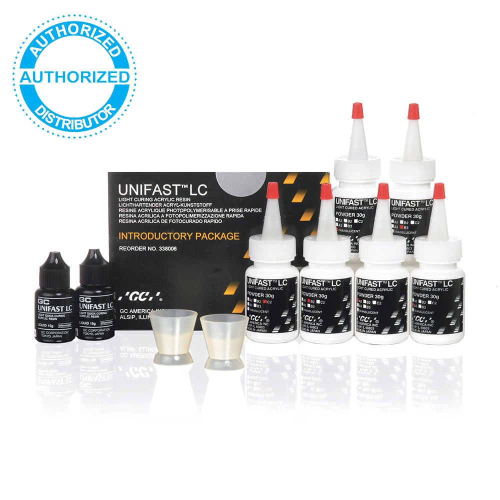 GC America UNIFAST LC Light-Cured Temporary Material 338006 338002 338102 000368