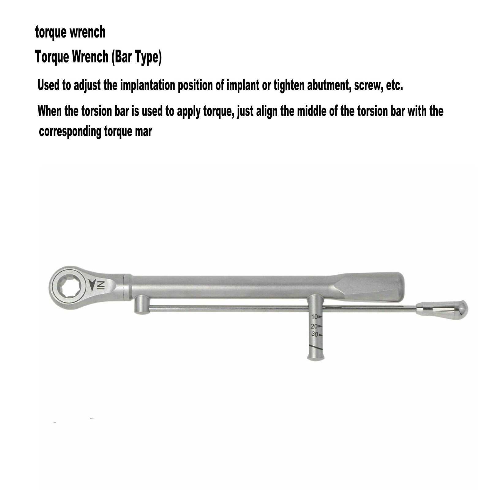 Hiossen Osstem Dental Hex 1.2 Implant Driver Manual Hand Torque Wrench Ratchet